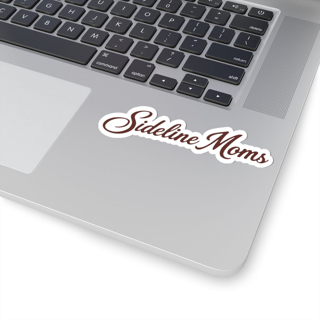 Sideline Moms Kiss-Cut Sticker — Script Logo Decal for Sports Parents, Coaches & Team Supporters