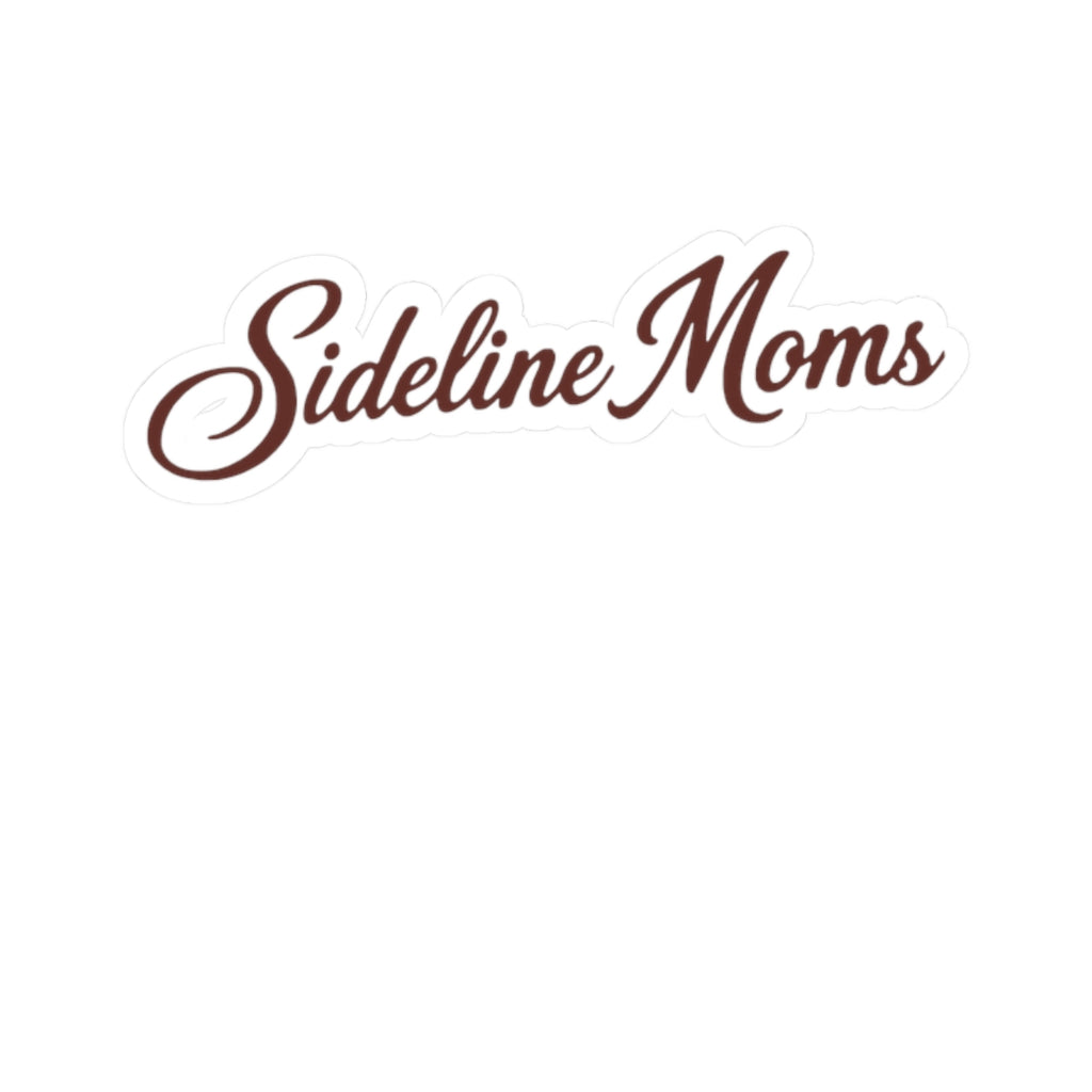 Sideline Moms Kiss-Cut Sticker — Script Logo Decal for Sports Parents, Coaches & Team Supporters