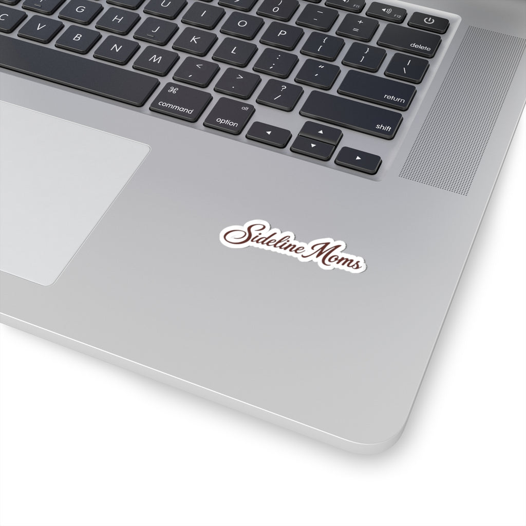 Sideline Moms Kiss-Cut Sticker — Script Logo Decal for Sports Parents, Coaches & Team Supporters