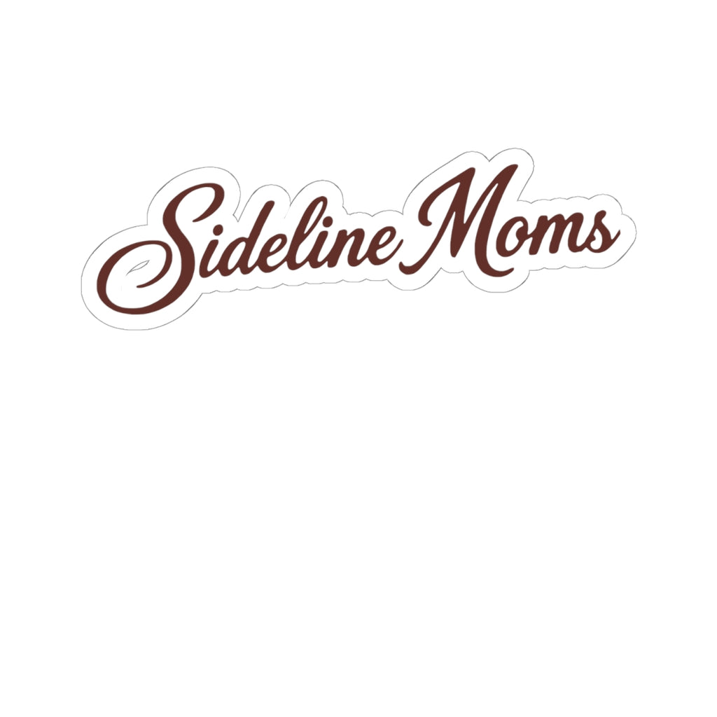 Sideline Moms Kiss-Cut Sticker — Script Logo Decal for Sports Parents, Coaches & Team Supporters
