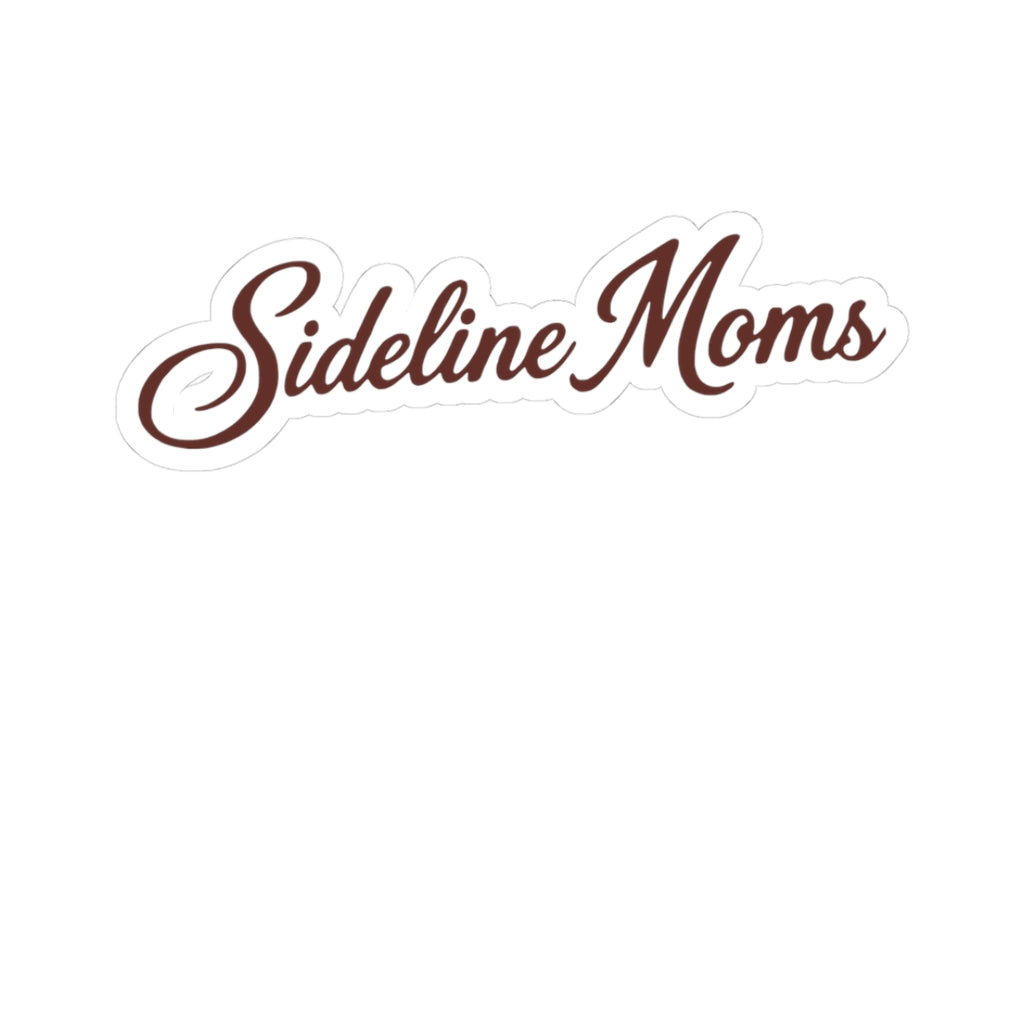 Sideline Moms Kiss-Cut Sticker — Script Logo Decal for Sports Parents, Coaches & Team Supporters